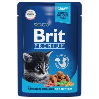 Brit Premium (Брит паучи для котят цыпленок в соусе)