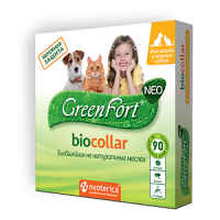 Грин Форт G204 БиоОшейник для кошек и мелких собак от эктопаразитов 40см