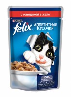 Felix (Кусочки в желе для кошек с говядиной) (12172497)