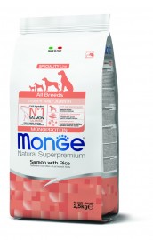 Корм Monge Speciality Line Puppy & Junior Salmone (Монж для щенков всех пород с лососем) - Корм Monge Speciality Line Puppy & Junior Salmone (Монж для щенков всех пород с лососем)