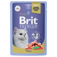 Brit Premium (Брит пауч для кошек форель в желе)
