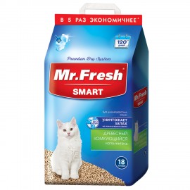 Mr. Fresh Smart (Мистер Фреш Смарт наполнитель для длинношерстных кошек древесный комкующийся (86553, 86552, 86551) - Mr. Fresh Smart (Мистер Фреш Смарт наполнитель для длинношерстных кошек древесный комкующийся (86553, 86552, 86551)