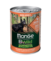 Monge BWild Grainfree Mini Adult Anatra (Монж консервы для собак мелких пород из утки с тыквой и кабачками)