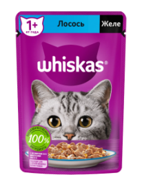 Whiskas (Вискас паучи для кошек с лососем в желе) - Whiskas (Вискас паучи для кошек с лососем в желе)