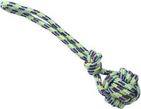 №1 Игрушка для собак "Грейфер веревка с плетеным мячом и и ручкой" 40см (83914)