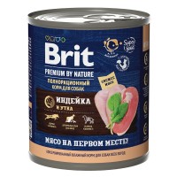 Brit Premium By Nature (Брит консервы для собак индейка и утка)