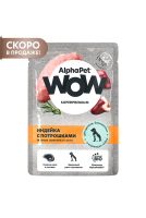 AlphaPet WOW (Альфа Пет пауч для щенков нежные ломтики в соусе Индейка с потрошками)