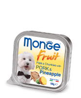 Monge Fruit PATE & CHUNKIES with Pork and Pineapple (Монж консервы для собак со свининой и кусочками ананаса)