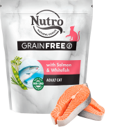 NUTRO Grain Free Adult Cat (Нутро беззерновой для кошек с лососем и белой рыбой и экстрактом розмарина)
