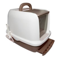Triol HYGIENE (Триол туалет для кошек закрытый "Смарт" (совок, сетка в комплекте), кофейный)