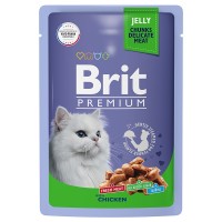 Brit Premium (Брит пауч для кошек цыпленок в желе)