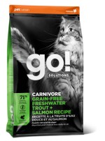 GO! Sensitivity + Shine Grain Free Freshwater Trout&Salmon Cat Recipe (Гоу Натурал беззерновой корм для кошек и котят с чувствительным пищеварением с форелью и лососем) (39580, 39579, -)