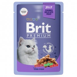 Brit Premium (Брит пауч для кошек треска в желе) - Brit Premium (Брит пауч для кошек треска в желе)