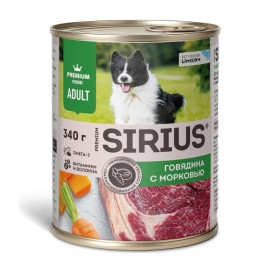 SIRIUS Premium (Сириус консервы для собак Говядина с морковью) - SIRIUS Premium (Сириус консервы для собак Говядина с морковью)