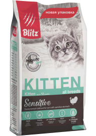 Blitz Sensitive Kitten Turkey (Блитц корм с индейкой для котят, беременных и кормящих кошек) - Blitz Sensitive Kitten Turkey (Блитц корм с индейкой для котят, беременных и кормящих кошек)