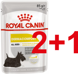 Dermacomfort 2 + 1 (Royal Canin влажный корм для собак с чувствительной кожей и шерстью, паштет, пауч) (85167р)  - Dermacomfort 2 + 1 (Royal Canin влажный корм для собак с чувствительной кожей и шерстью, паштет, пауч) (85167р) 