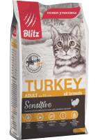 Blitz Sensitive Adult Cats Turkey (Блитц корм для взрослых кошек с индейкой)