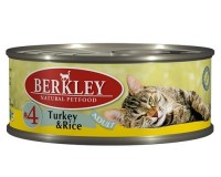 Berkley (Беркли) 75103 консервы для кошек №4 Индейка с рисом 100г (37135)