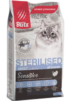 Blitz Sensitive Sterilised Turkey (Блитц корм для стерилизованных кошек с индейкой)