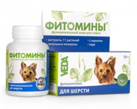 ФитоМины для собак фитокомплекс для шерсти 100таб (12971) - ФитоМины для собак фитокомплекс для шерсти 100таб (12971)