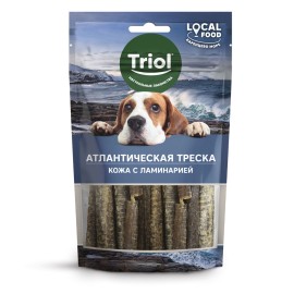 Triol LOCAL FOOD лакомство для собак кожа атлантической трески с ламинарией - Triol LOCAL FOOD лакомство для собак кожа атлантической трески с ламинарией