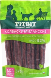 TiTBiT лакомство для собак колбаски миланские XXL выгодная упаковка - TiTBiT лакомство для собак колбаски миланские XXL выгодная упаковка