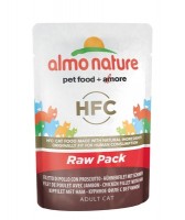 Almo Nature Classic Raw Pack Chicken Fillet with Ham (паучи 75% мяса для кошек "Куриное филе с ветчиной")