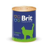 Brit консервы для кошек с говядиной 340гр (41539)