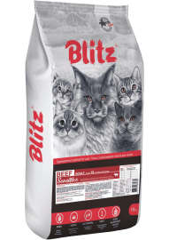 Blitz Sensitive Adult Cats Beef (Блитц корм для взрослых кошек с говядиной) - Blitz Sensitive Adult Cats Beef (Блитц корм для взрослых кошек с говядиной)