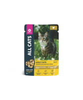 Ол Кэтс пауч для кошек с Курицей в соусе 85г (41005)