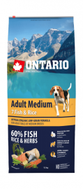Ontario Adult Medium Fish & Rice (Онтарио для собак с 7 видами рыб и рисом) - Ontario Adult Medium Fish & Rice (Онтарио для собак с 7 видами рыб и рисом)