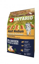 Ontario Adult Medium Chicken & Potatoes (Онтарио для собак средних пород с курицей и картофелем) - Ontario Adult Medium Chicken & Potatoes (Онтарио для собак средних пород с курицей и картофелем)