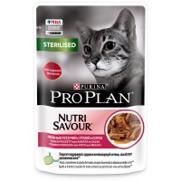 PRO PLAN Sterilised (Проплан для cтерилизованных кошек с уткой, паучи в соусе)