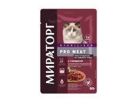 Мираторг PRO MEAT пауч для стерилизованных кошек старше 1 года с Говядиной