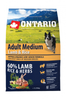 Ontario Adult Medium Lamb & Rice (Онтарио для собак средних пород с ягненком и рисом)