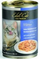 Эдель Кэт консервы для кошек кусочки в соусе Лосось и форель 400 гр