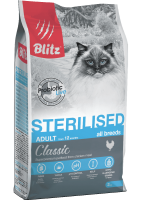 Blitz Classic Adult Sterilised Chicken (Блитц корм для стерилизованных кошек с курицей)
