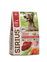 SIRIUS (Сириус для взрослых собак мясной рацион)