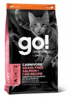 GO! Solutions CARNIVORE Salmon беззерновой для котят и кошек с лососем и треской (84817, 84816, 84815)