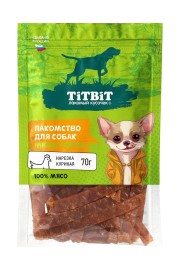 TiTBiT лакомство для собак мини пород нарезка куриная - TiTBiT лакомство для собак мини пород нарезка куриная