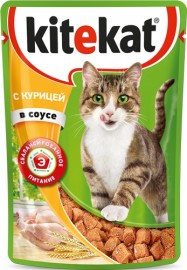 Kitekat паучи для кошек в соусе с курицей (65310) - Kitekat паучи для кошек в соусе с курицей (65310)
