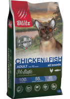 Blitz Holistic Adult Cats Chicken&Fish (Блиц корм для взрослых кошек с курицей и рыбой)