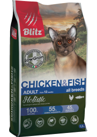 Blitz Holistic Adult Cats Chicken&Fish (Блиц корм для взрослых кошек с курицей и рыбой) - Blitz Holistic Adult Cats Chicken&Fish (Блиц корм для взрослых кошек с курицей и рыбой)