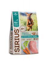 SIRIUS (Сириус для взрослых собак крупных пород индейка с овощами)