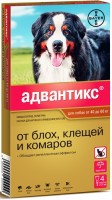 Распродажа! Bayer Адвантикс капли от блох и клещей для собак более 40кг. (87913) 