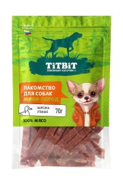 TiTBiT лакомство для собак мини пород нарезка утиная - TiTBiT лакомство для собак мини пород нарезка утиная