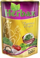 Хербакс пауч для кошек Курочка в соусе с морской капустой 100г (62101)