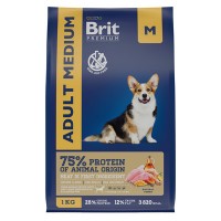 Brit Premium Adult M (Брит корм для собак средних пород с курицей)