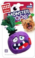 GiGwi MONSTER ROPE ГиГви Игрушка для собак монстр с веревкой и пищалкой