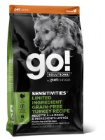 GO! Sensitivity + Shine Turkey Dog Recipe, Grain Free, Potato Free (Гоу Натурал для чувствительного пищеварения с индейкой) (87643, 87642, -, 87640)